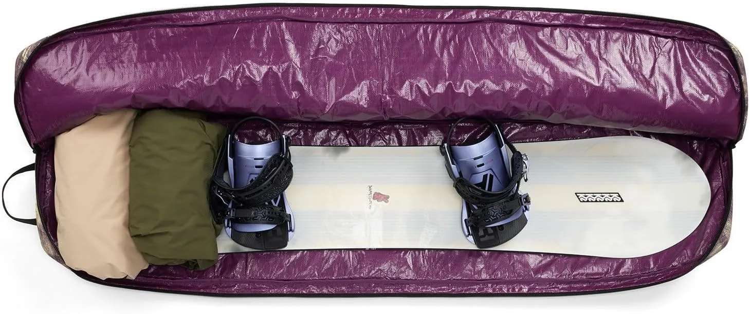 evo Padded Snowboard Bag - Recycled 600D PET Ripstop | Removable Shoulder Strap, ID Sleeve, Zippered Pocket | Fits 155cm Boards