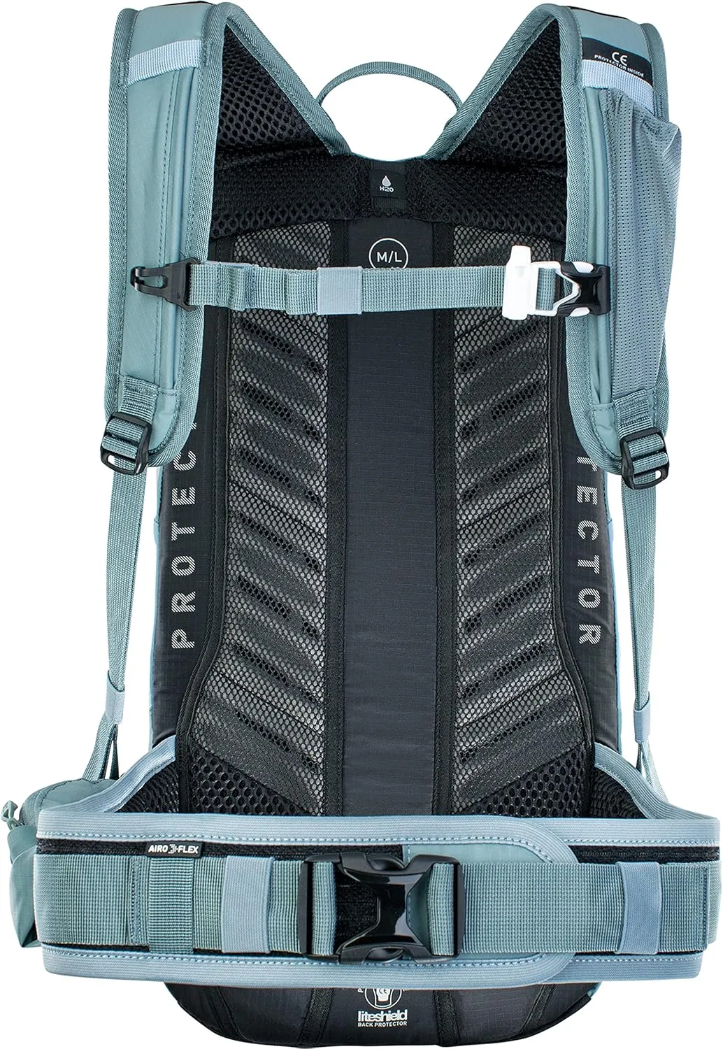 EVOC, FR Lite Race, Protector backpack, 10L, Steel/Copen Blue, S