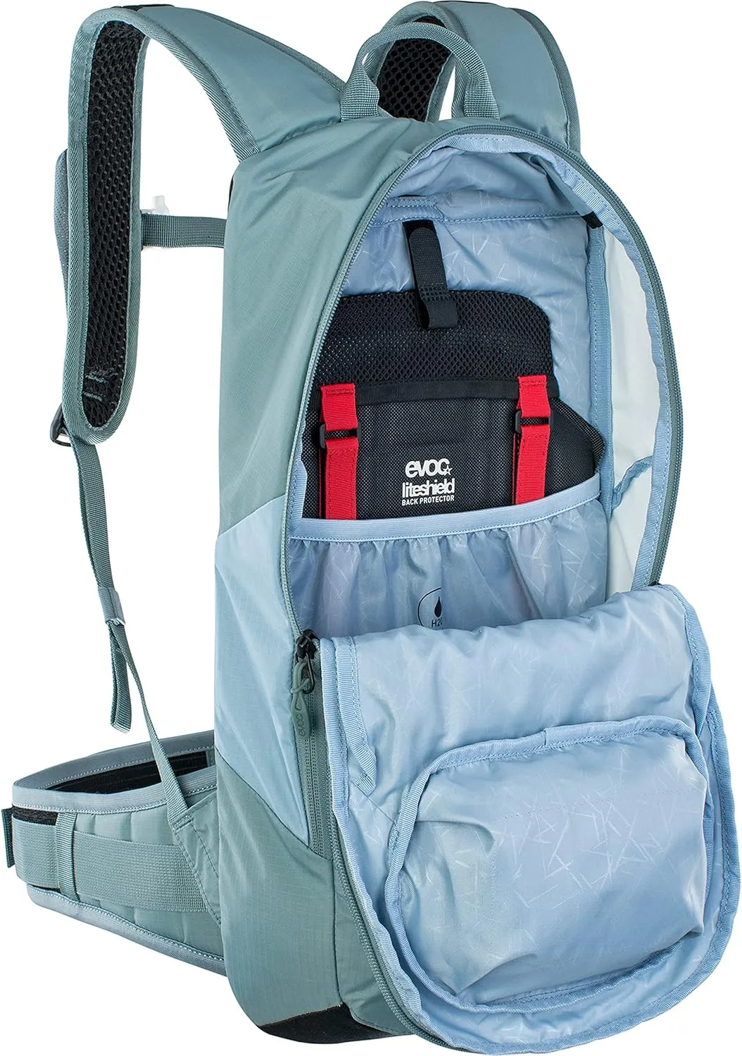 EVOC, FR Lite Race, Protector backpack, 10L, Steel/Copen Blue, S