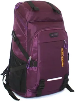 Eysee Backpack Canvas Camping Hiking Backpack Trekking Backpack Water Resistant Rucksack for Men Women, Purple, 70L