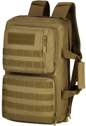 Eysee Backpack, Nylon Trekking Daypack, Water Resistant Hiking Backpack, Outdoor Backpack,Camping Rucksack, Brown, 中号