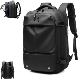 Ezyvac Backpack Vacuum, Ezyvac Rucksack for Travel, 60L Large-Capacity Travel Backpack Expandable with Compression (Black)