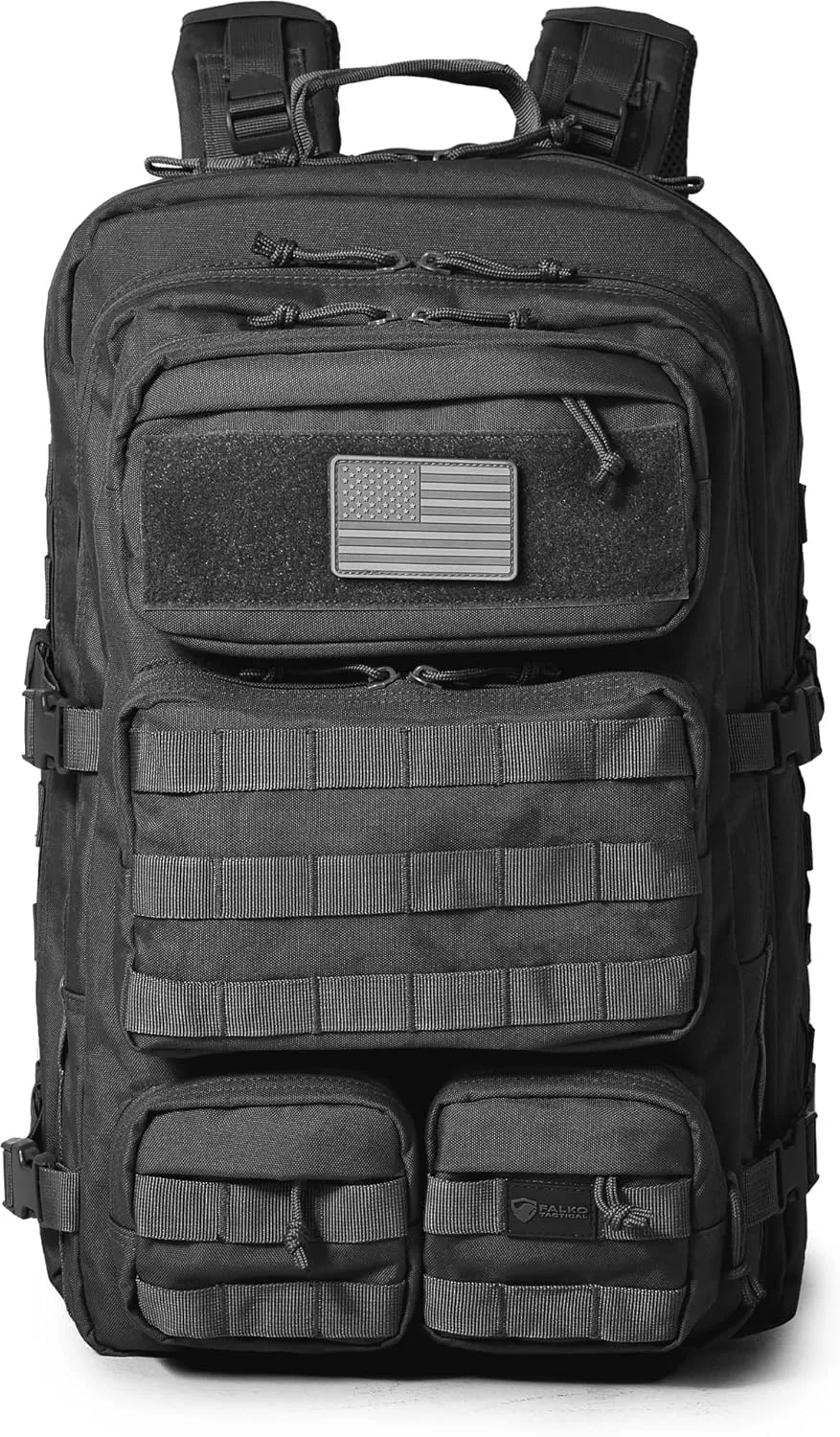 Falko Tactical Backpack 50L, 2.4x Stronger, Large Military Molle Rucksack, Heavy Duty, Work and Outdoors