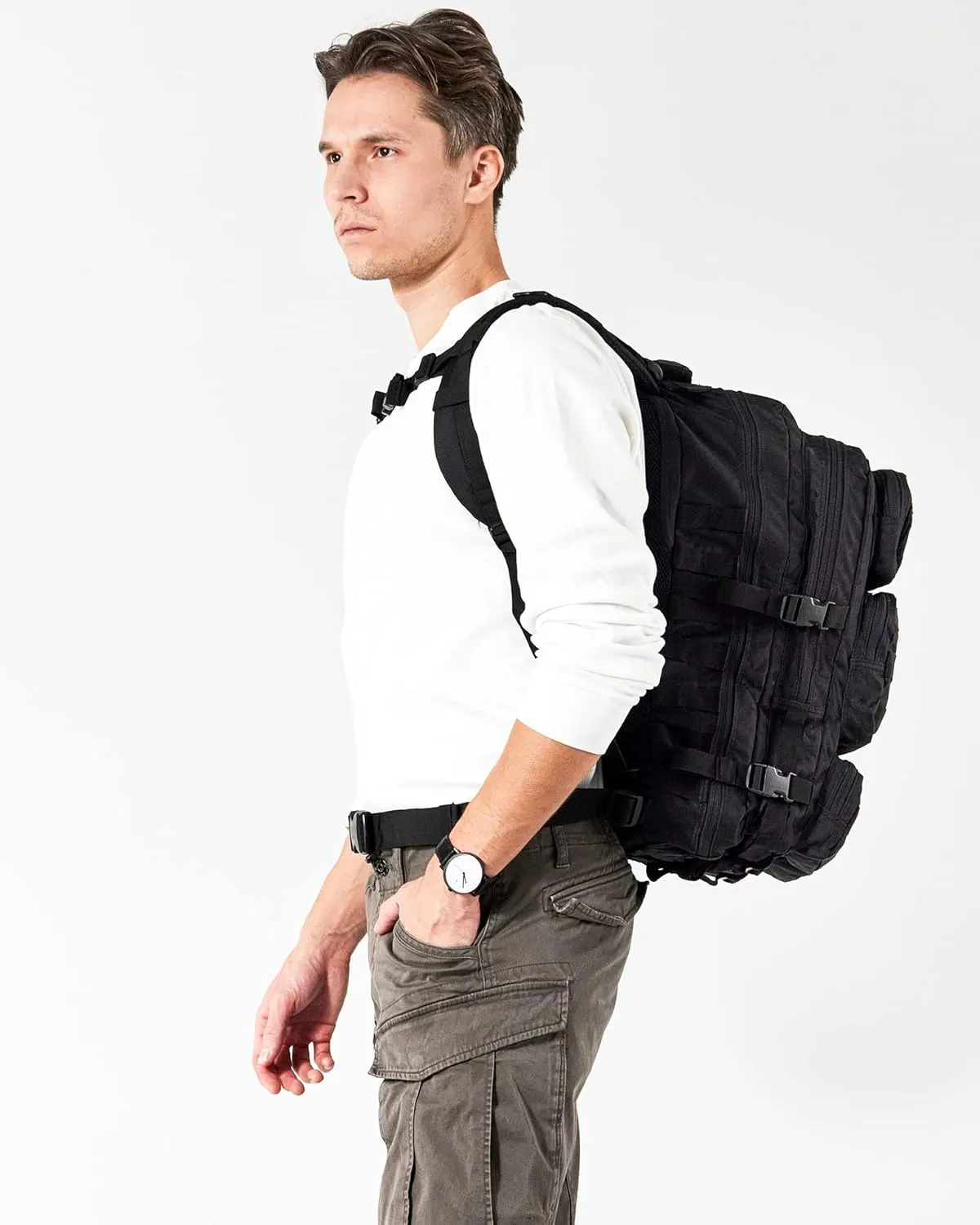 Falko Tactical Backpack 50L, 2.4x Stronger, Large Military Molle Rucksack, Heavy Duty, Work and Outdoors