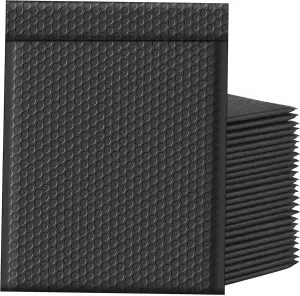 Famagic Bubble Mailers 10.5x16 Inch 25pc Black Shipping Bags, Chic Packaging Bags For Small Business, Colored Padded Mailing Envelopes, Opaque Matte Self Seal Bubble Poly Mailers Bulk #5