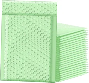 Famagic Bubble Mailers 6x10 Inch 100pcs Mint Green Shipping Bags, Chic Packaging Bags For Small Business, Colored Padded Mailing Envelopes, Opaque Matte Self Seal Bubble Poly Mailers Bulk #0