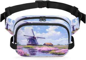 Fanny Pack Crossbody for Women Men Farm Landscape Fanny Pack Cross Body Bag for Shopping Traveling Running Hiking Cycling