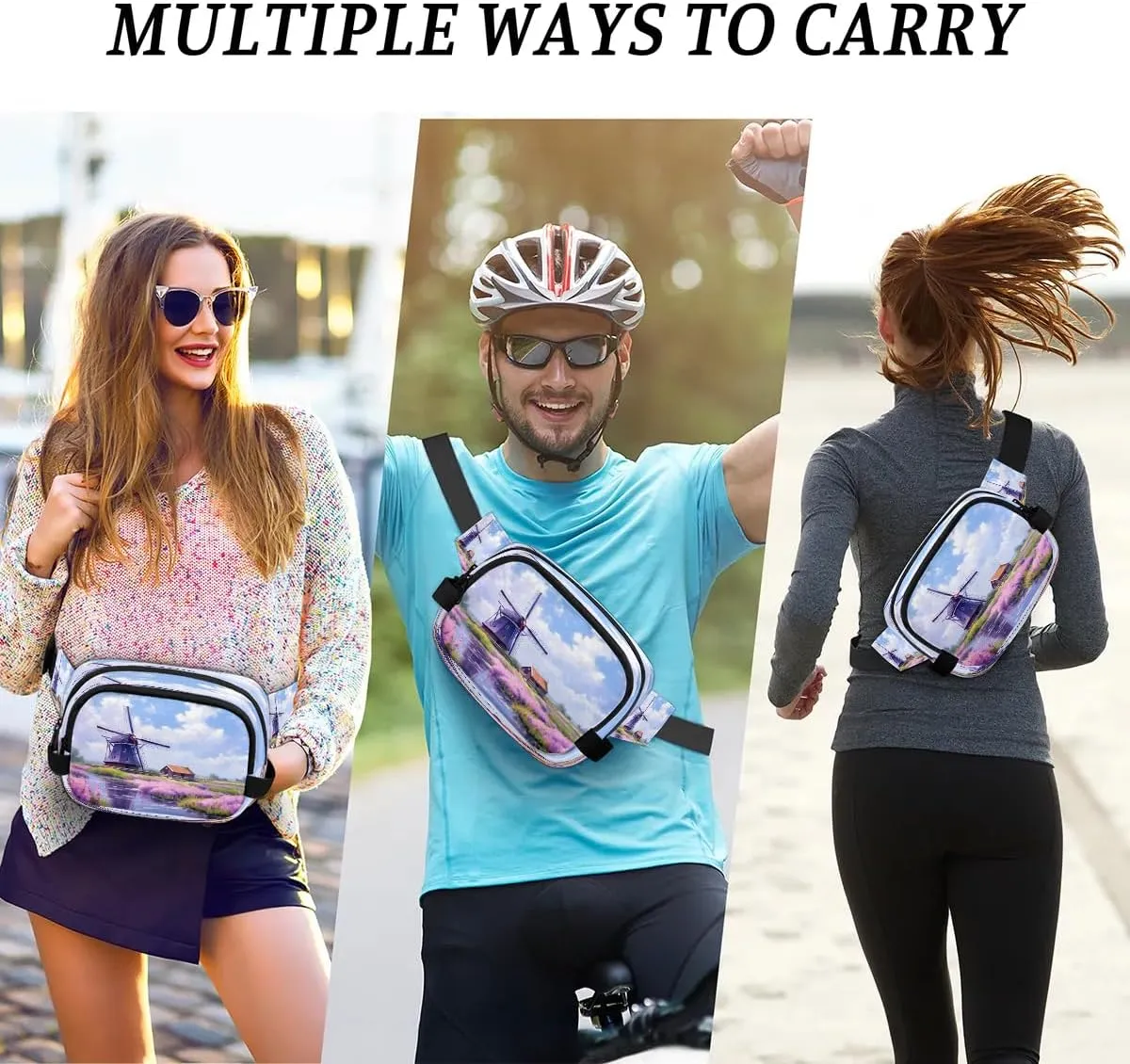 Fanny Pack Crossbody for Women Men Farm Landscape Fanny Pack Cross Body Bag for Shopping Traveling Running Hiking Cycling