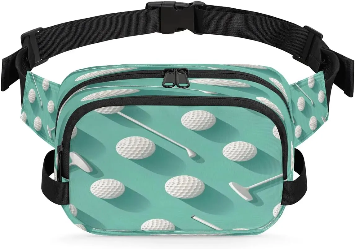 Fanny Pack Crossbody for Women Men Funny Golf Sport Fanny Pack Cross Body Bag for Shopping Traveling Running Hiking Cycling