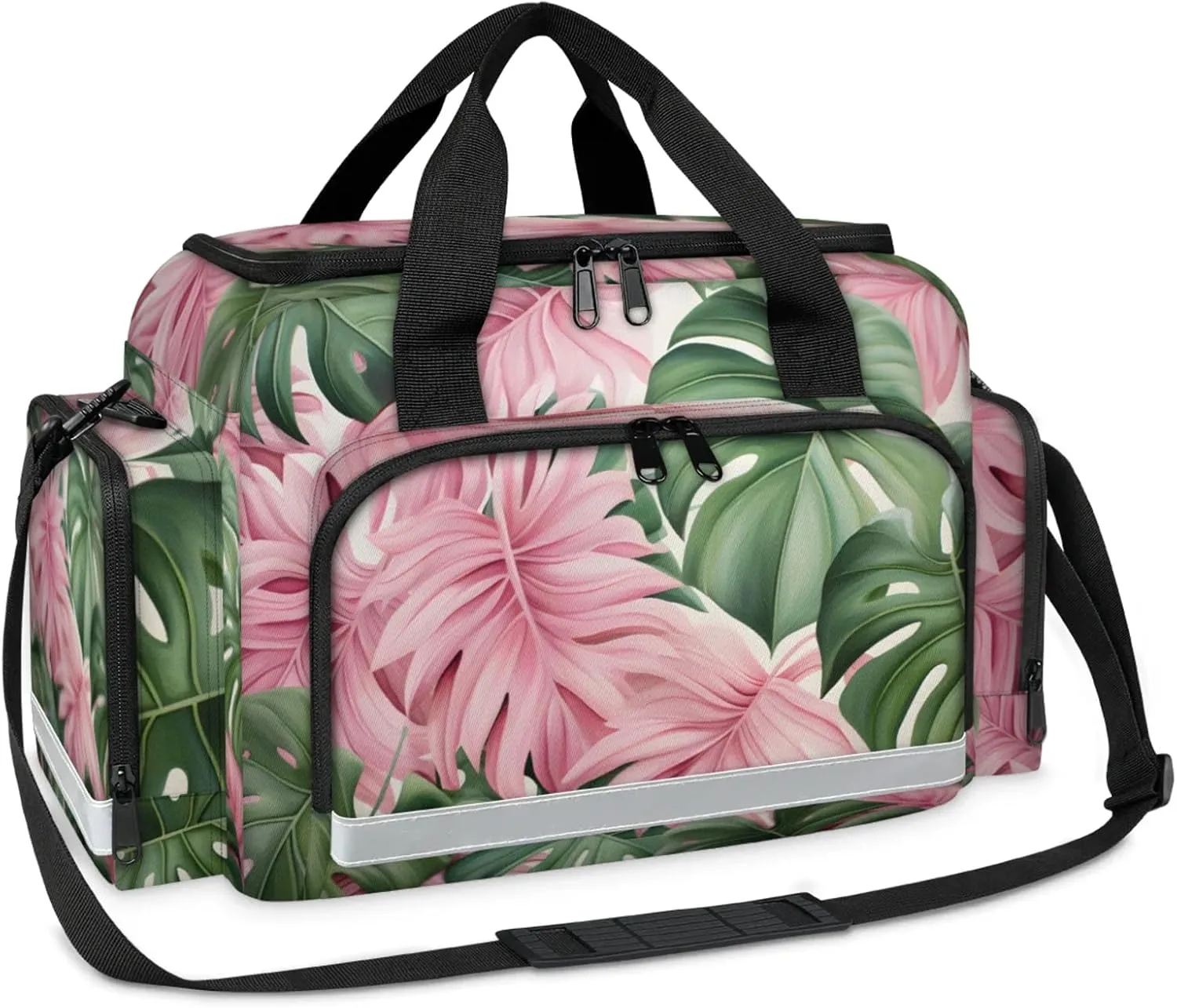 First Aid Bags Empty, Tropicall Palm Leaves Emergency Bag First Aid Kit Multiple Compartment Kit Carrier On Call Trauma Bag For Paramedics Emergency Medical Supplies Kit