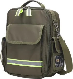 First Aid Kit Bag - Reflective Bag Design - First Responder Bag Trauma Backpack Empty for Travel, Home, Office, Car, Camping, Workplace(Army Green)