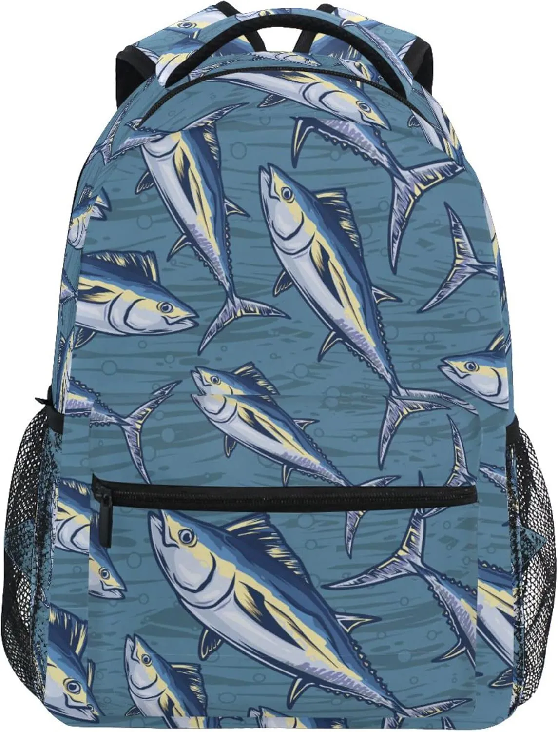 Fisyme Marine Tuna Fish Laptop Backpack Bag Bookbag Casual Hiking Travel Computer Notebooks Daypacks