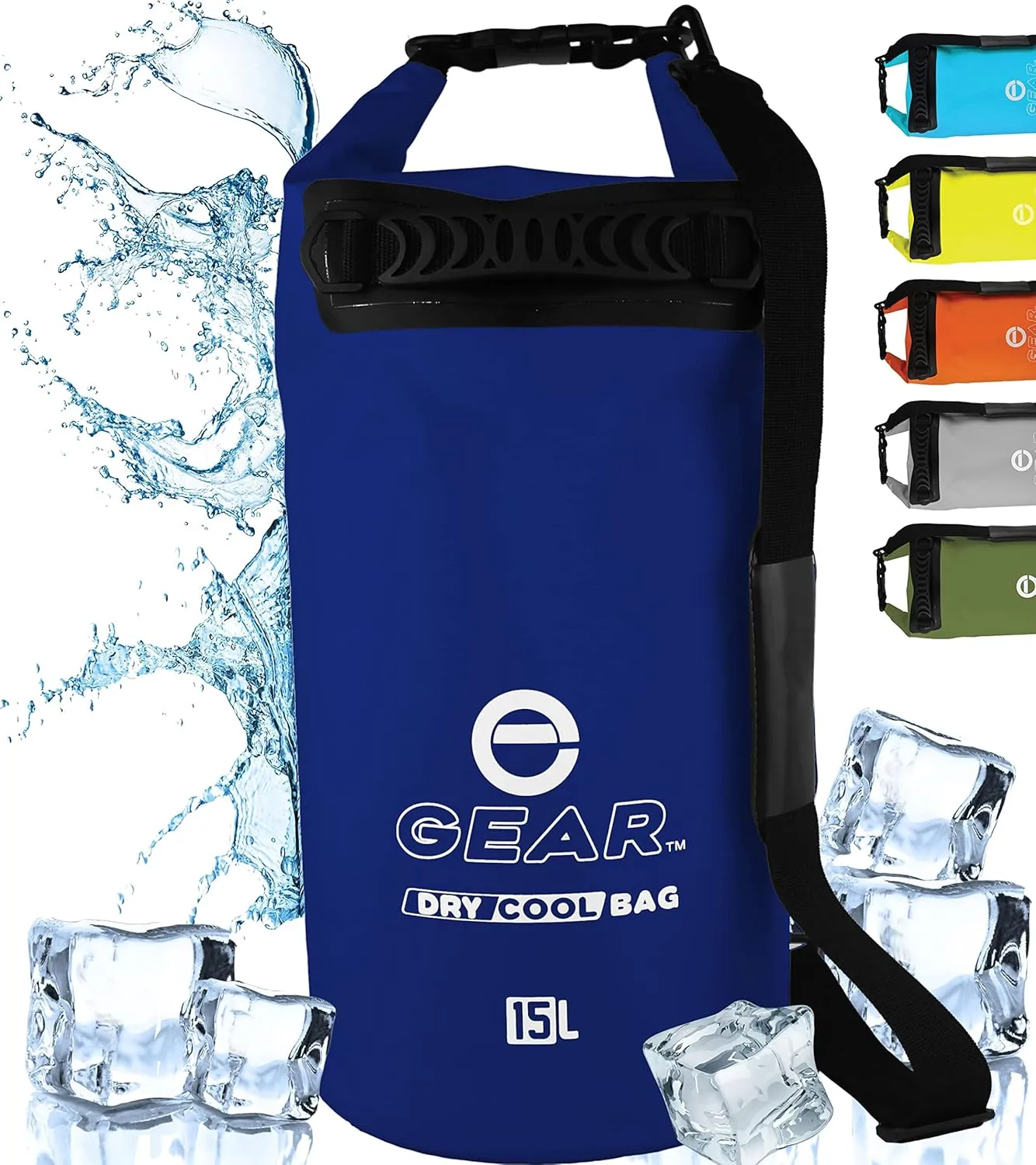 Floating Cooler Bag Roll Top Insulated Dry Backpack – Leak Proof, Collapsible, Waterproof Cooler with Padded Shoulder Strap - Perfect for Kayaking Fishing Beach Hiking -15L