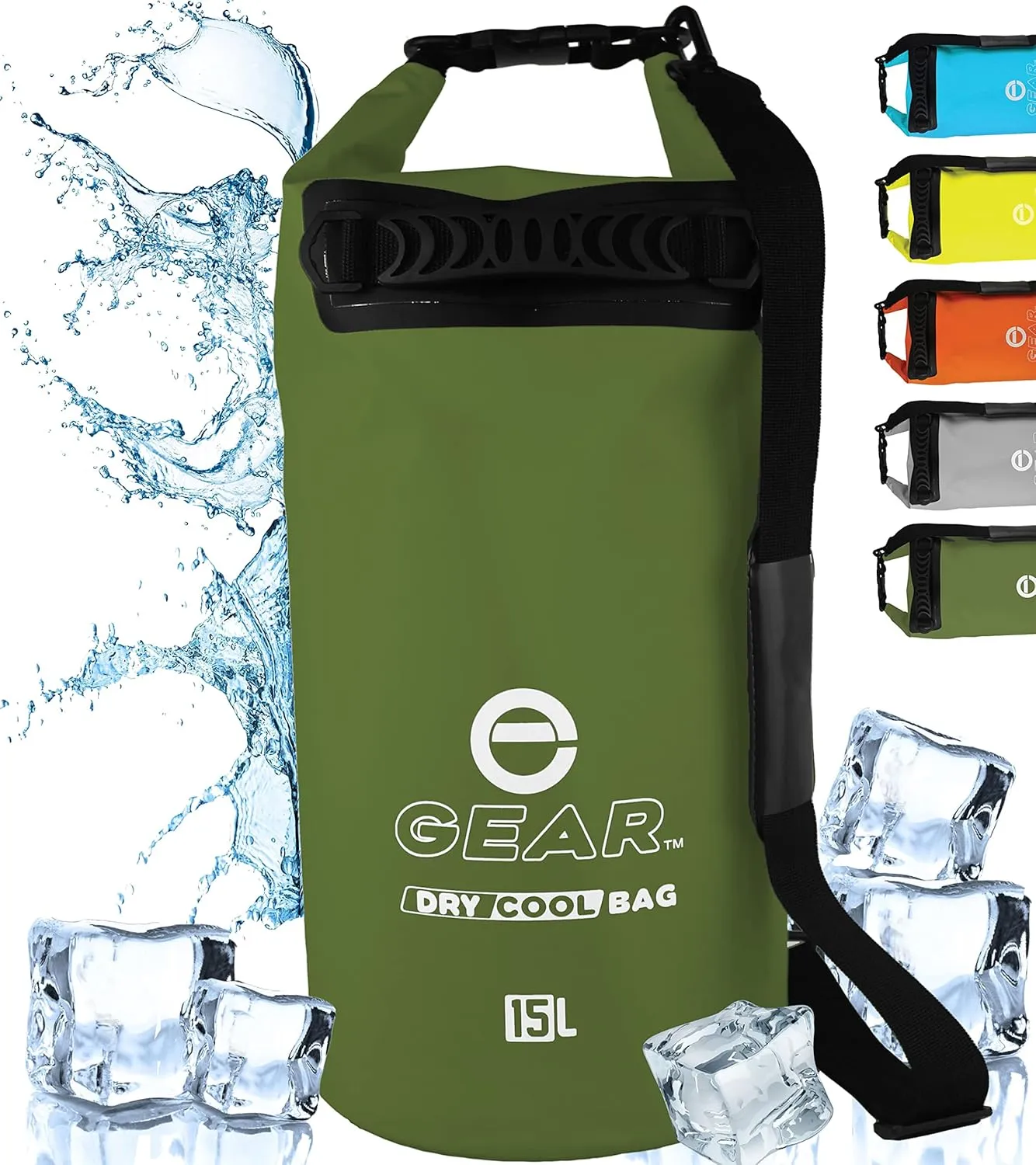 Floating Cooler Bag Roll Top Insulated Dry Backpack – Leak Proof, Collapsible, Waterproof Cooler with Padded Shoulder Strap - Perfect for Kayaking Fishing Beach Hiking -15L