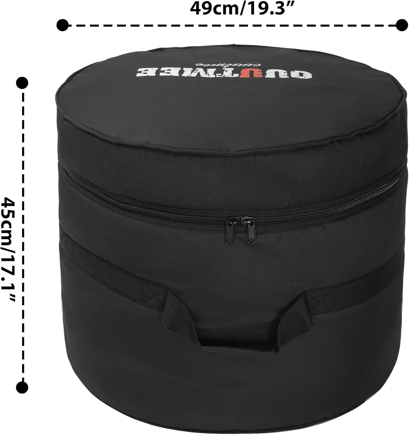 Floor Tom Drum Bag For Floor Tom 16"x16"/16"x14", 10mm Thick Padded Travel Drum Case