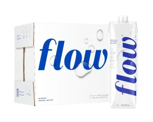 Flow Alkaline Spring Water, 100% Naturally Alkaline,1L (Pack of 6)