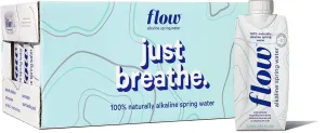 Flow Alkaline Spring Water - Refreshing Taste Of Natural Alkaline Water With Natural Electrolytes, Eco-Friendly Packaging, Non-GMO And BPA-Free. Unflavored. 24 Pack of 11.1 FL Bottles