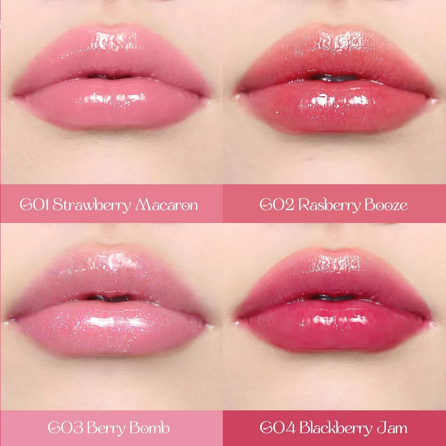 Flower Knows Violet Strawberry Rococo Glowy Lip Gloss,Moisturizing Tinted Lip Oil-Hydrating Lip Makeup for Girls&Women-Vegan & Cruelty-Free-0.12 Fl Oz,1 Count (G04 Blackberry Jam)