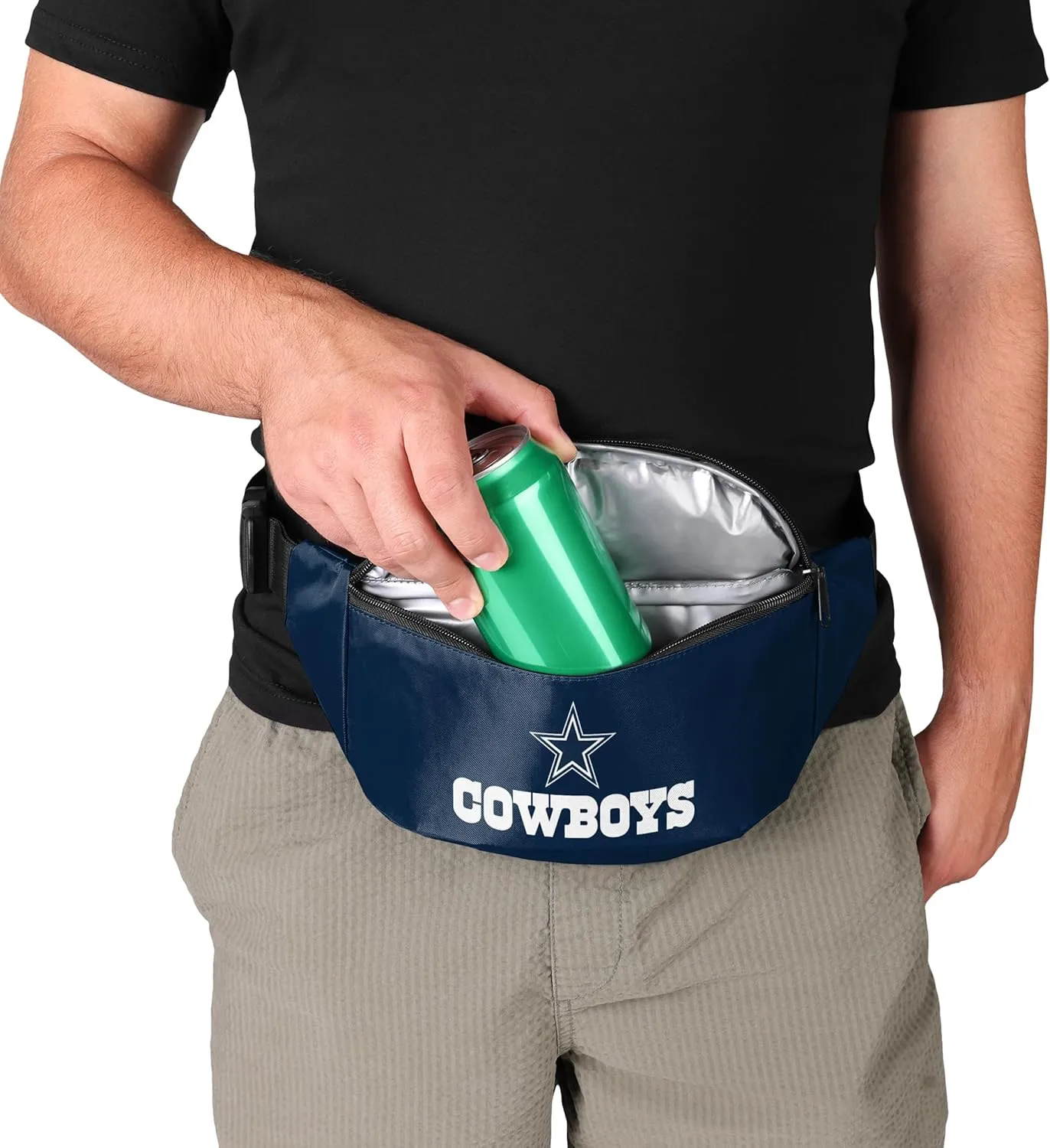 FOCO NFL Team Big Logo Fanny Pack Cooler, Dallas Cowboys