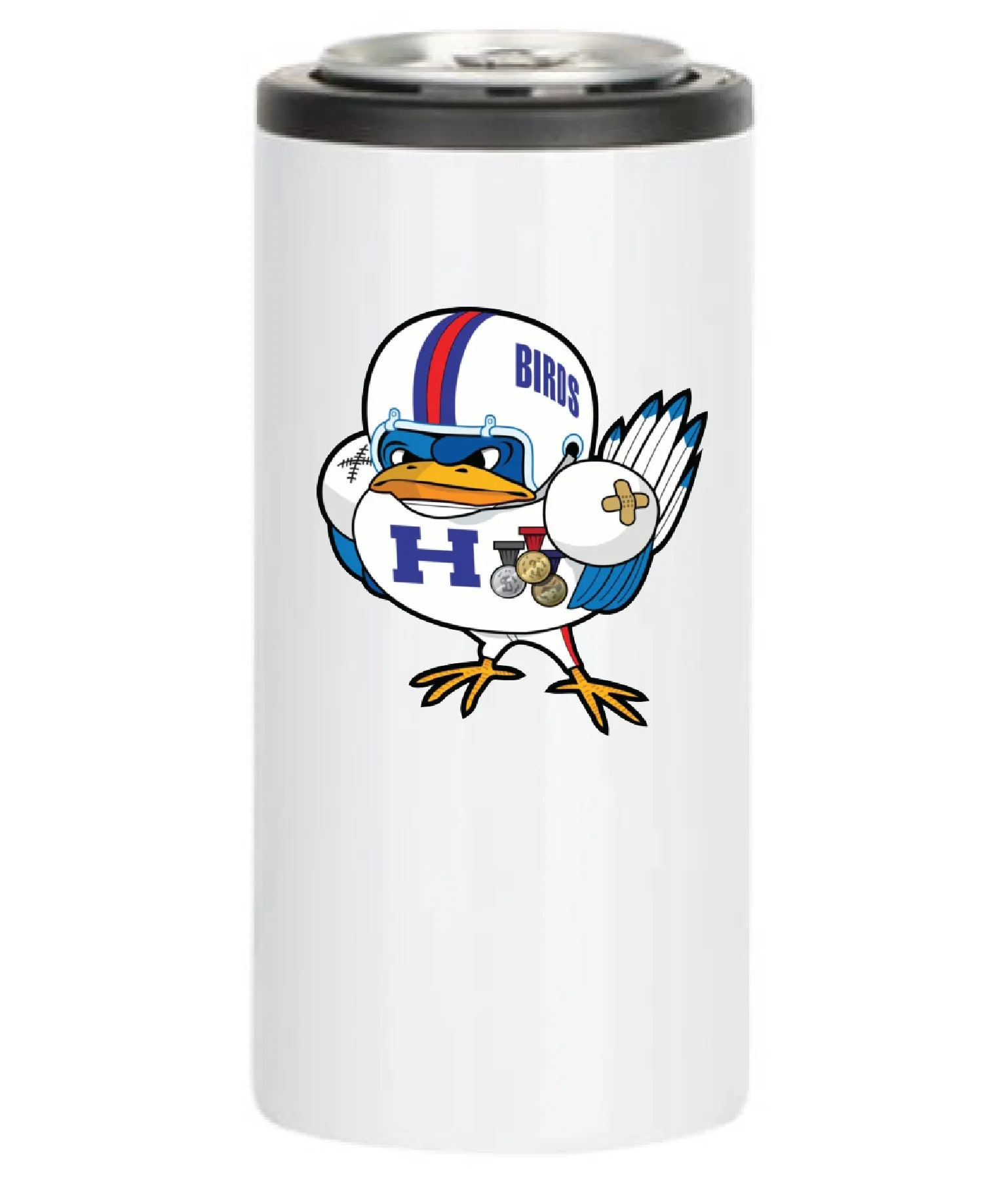 Football Insulated Skinny Can Cooler