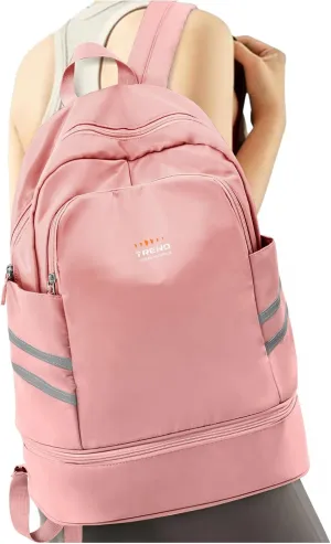 for Perfect Versatile & with - Waterproof Women's Travel Backpack Wide assortment Augmented reality Sports! Gym Pocket Wet Compartment & Shoe