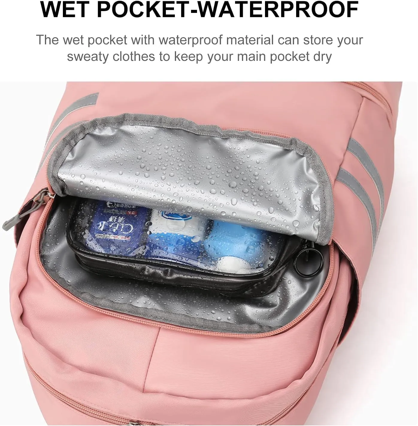 for Perfect Versatile & with - Waterproof Women's Travel Backpack Wide assortment Augmented reality Sports! Gym Pocket Wet Compartment & Shoe