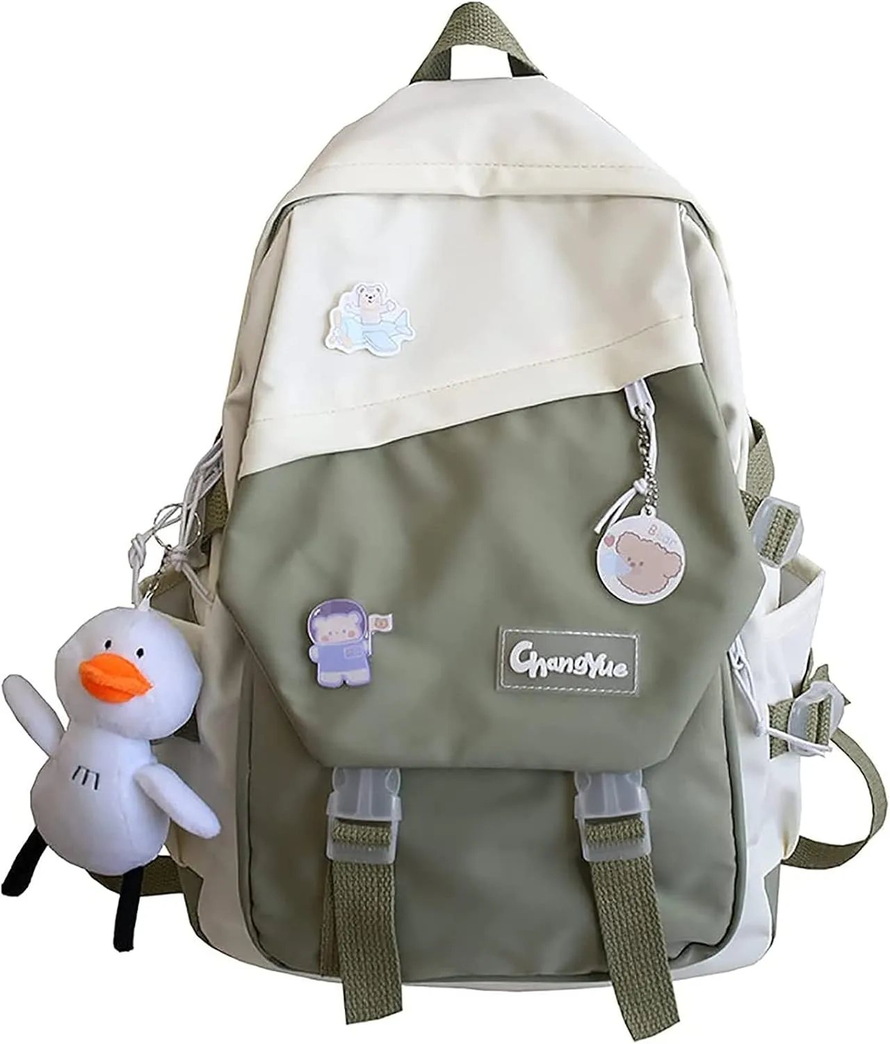 For Teen Cute Bag Student Bag s Backpack Fuel Canister Bags Mountain Biking Backpack for Men (Green, One Size)