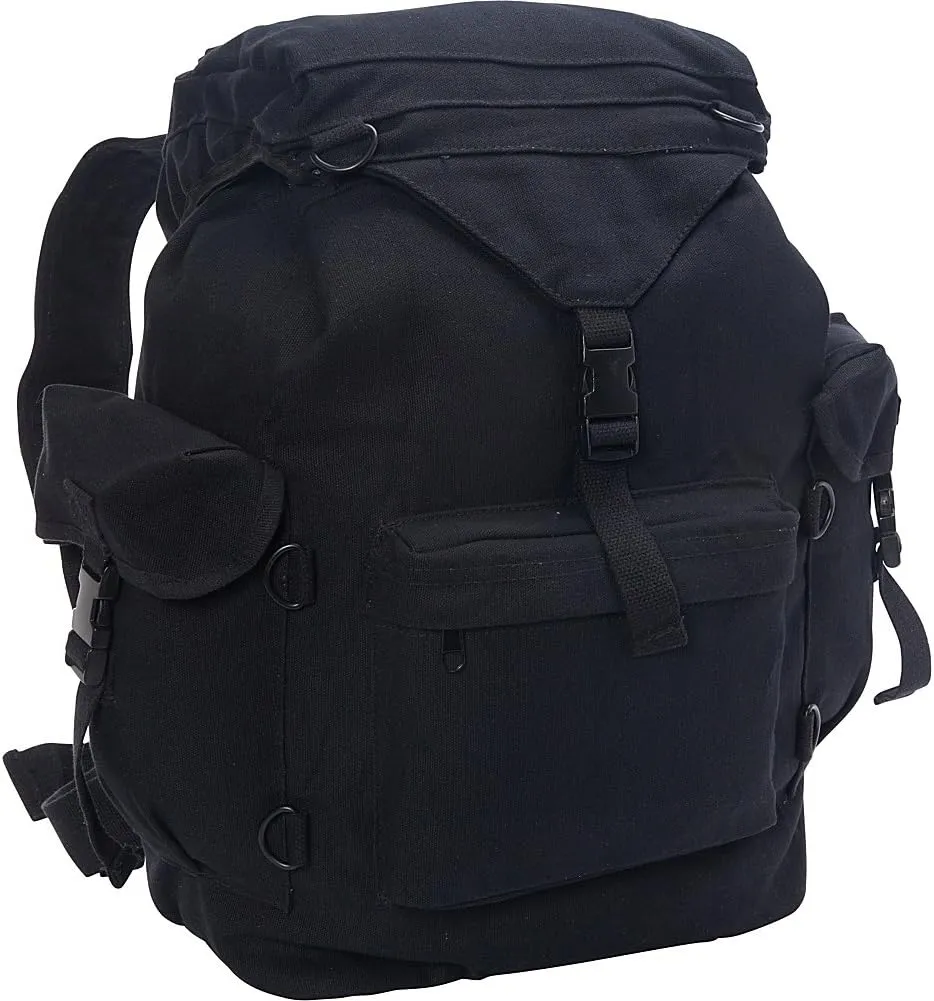Fox Outdoor Products Australian Style Rucksack, Black, 19 x 18 x 8