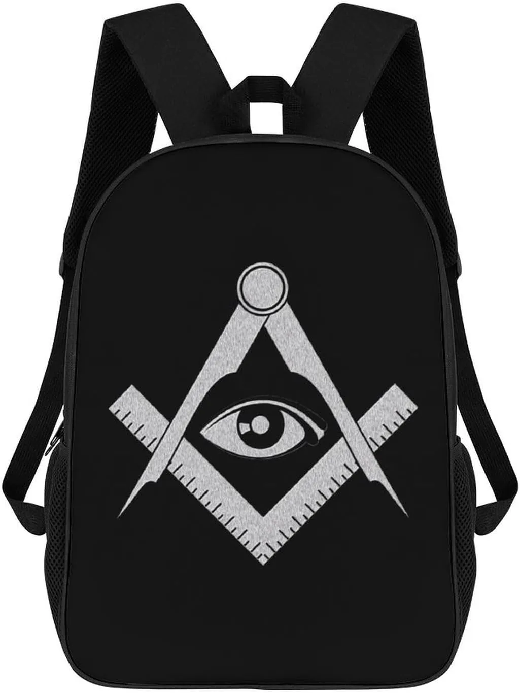 Freemasonry Mysteries Mysticism 17 Inches Travel Backpacks Funny Shoulder Bag Lightweight Daypack