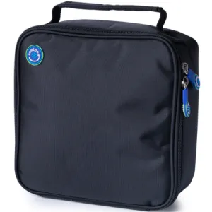 Freezable Square Lunch Box Cooler Bag Portable Insulated Food Container - Black