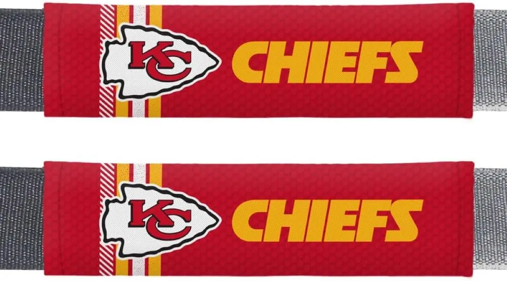 Fremont Die NFL Kansas City Chiefs Rally DesignAuto Seat Belt Pads, Team Colors, One Size