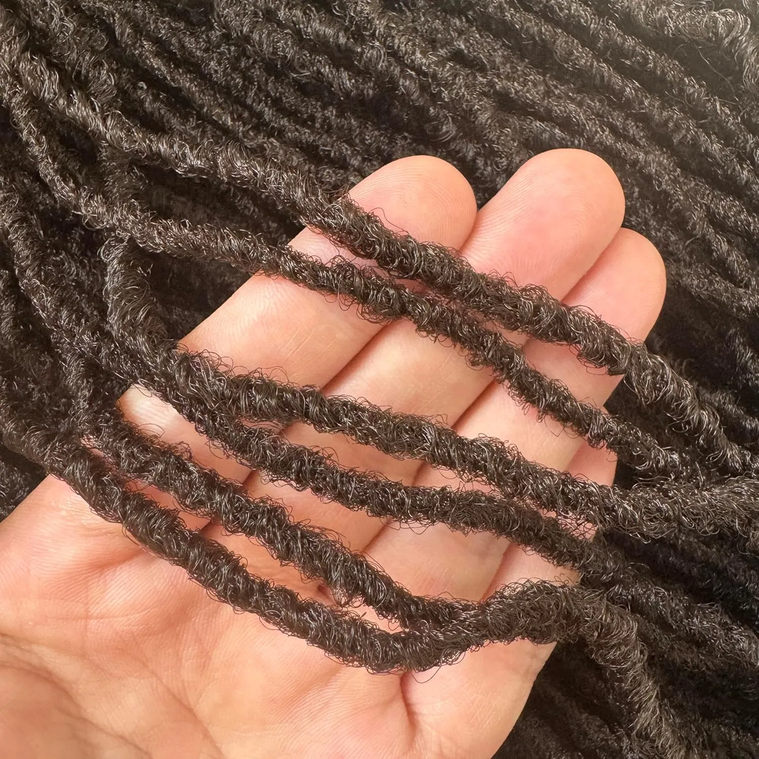 Fuax Locs Crochet Hair Super Lightweight Micro Locs 4 Pack Sister Locs Crochet Hair Synthetic braids Hair Extensions (#4, 18 inches)