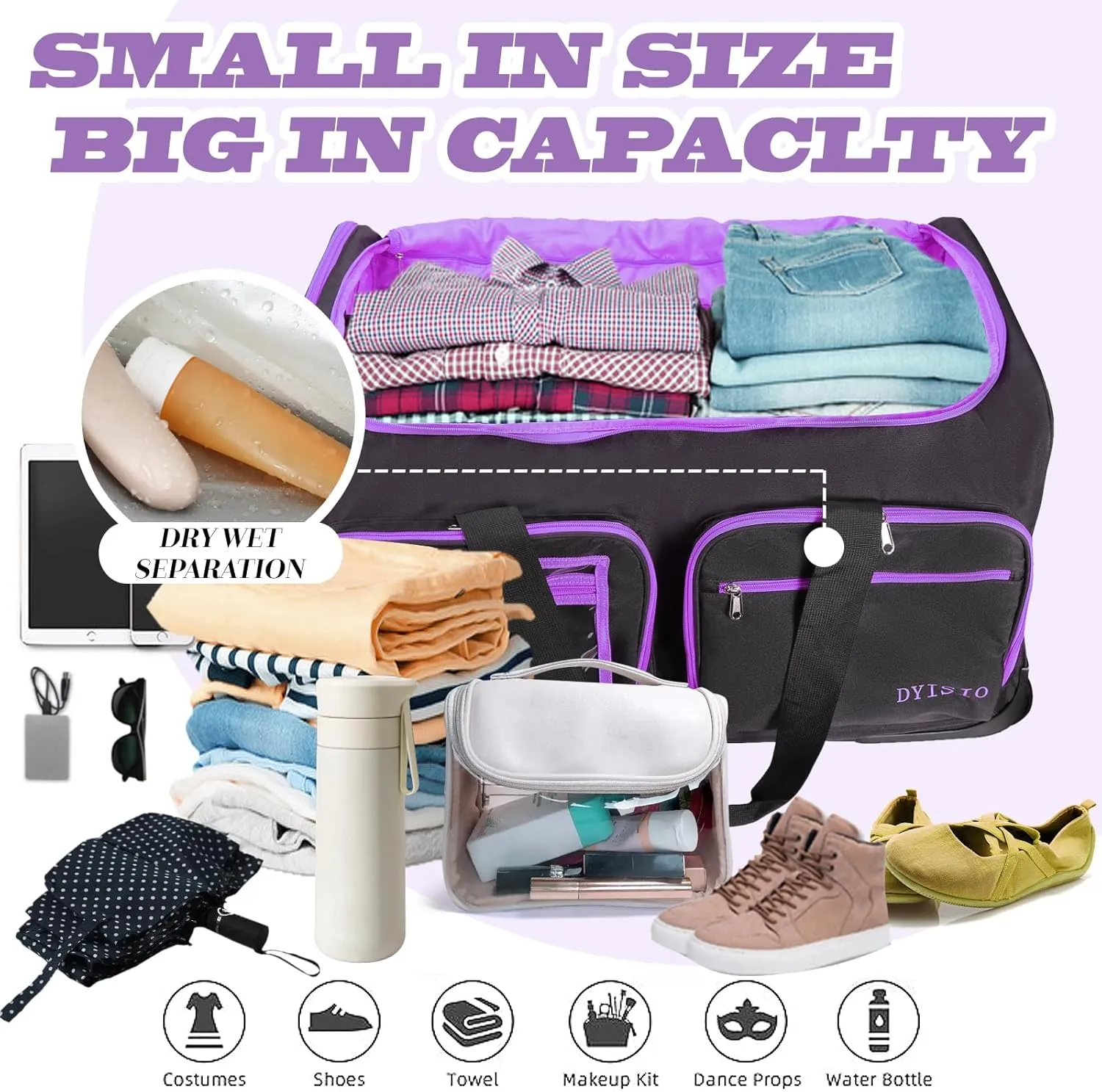 Garment bags for travel,28"dance bag with coat hanger, clothes rack dance suitcase, clothes rack for hanging clothes,Rolling garment bags with wheels
