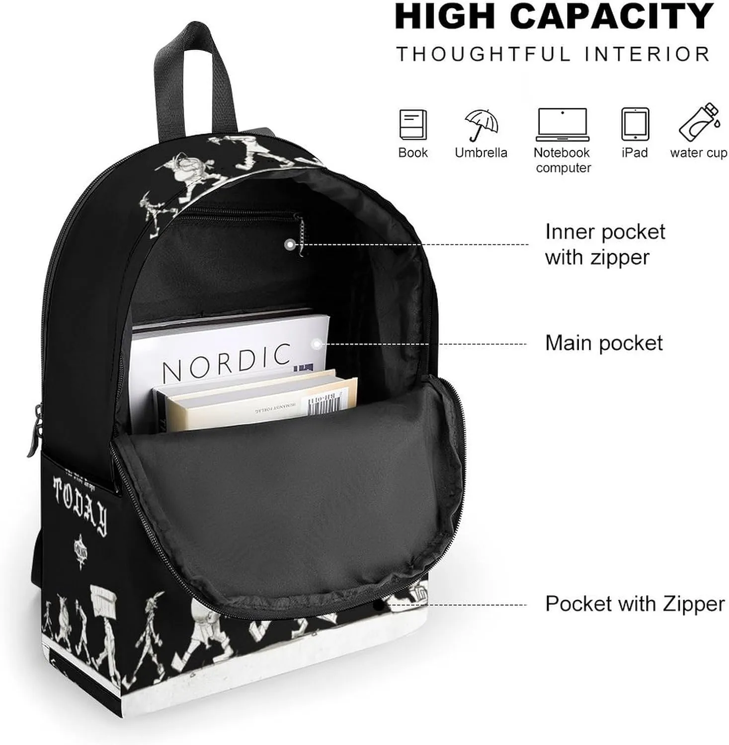 Gaslight District Backpack Lightweight Large Capacity Laptop Backpack For Hiking Work Travel Unisex