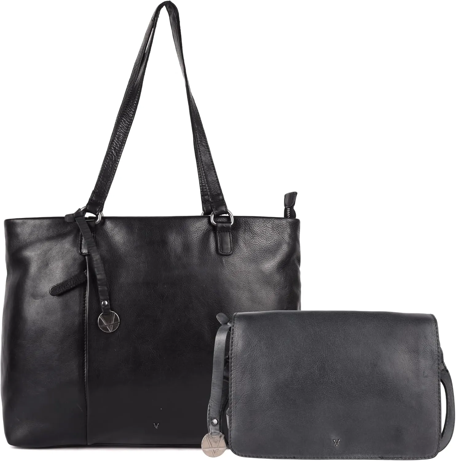 Genuine Italian Leather Bag Collection - Tote, Crossbody, and Satchel Purses - Ladies' Shoulder Bags with Top Handle & Adjustable Strap - Stylish and Versatile for Casual or Office Use
