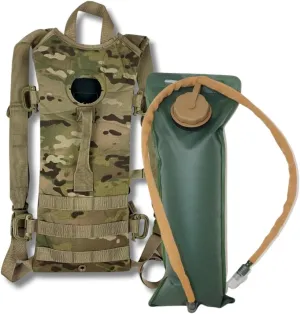 Genuine US Military GI (100 Oz.) MOLLE Hydration Carrier with Imported 3L/100 Oz. Bladder