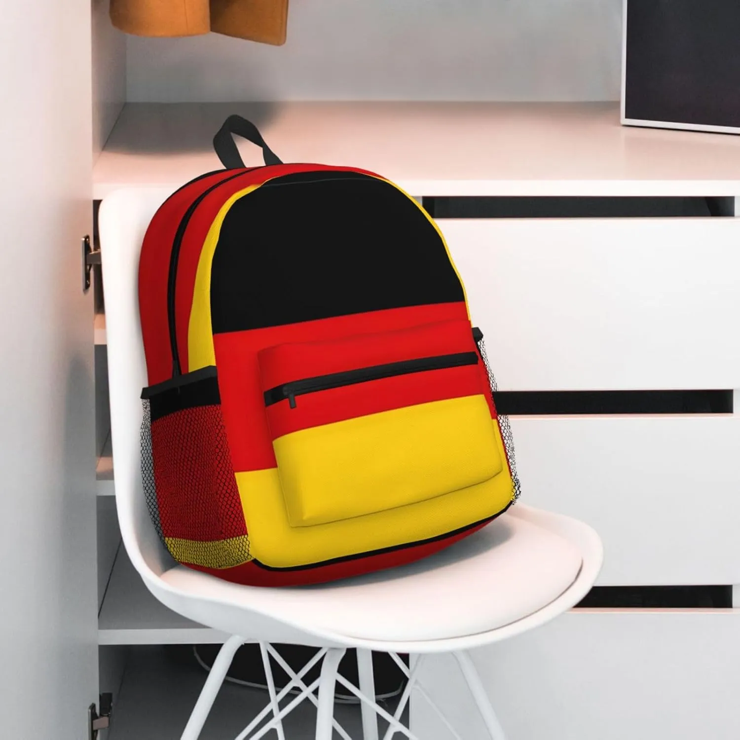Germany Flag Fashion Backpack,Casual Daypack Backpacks For Men Women, Laptop Bag Travel Hiking Camping