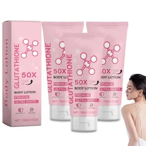 Glutathione 50x Tone Up Body Lotion, Glutathione Body Lotion, Moisturizing And Soft Skin All Over Bodys Scented Bodys Lotions Long Lasting Moisturizing, For All Skin Types (3 Pcs)
