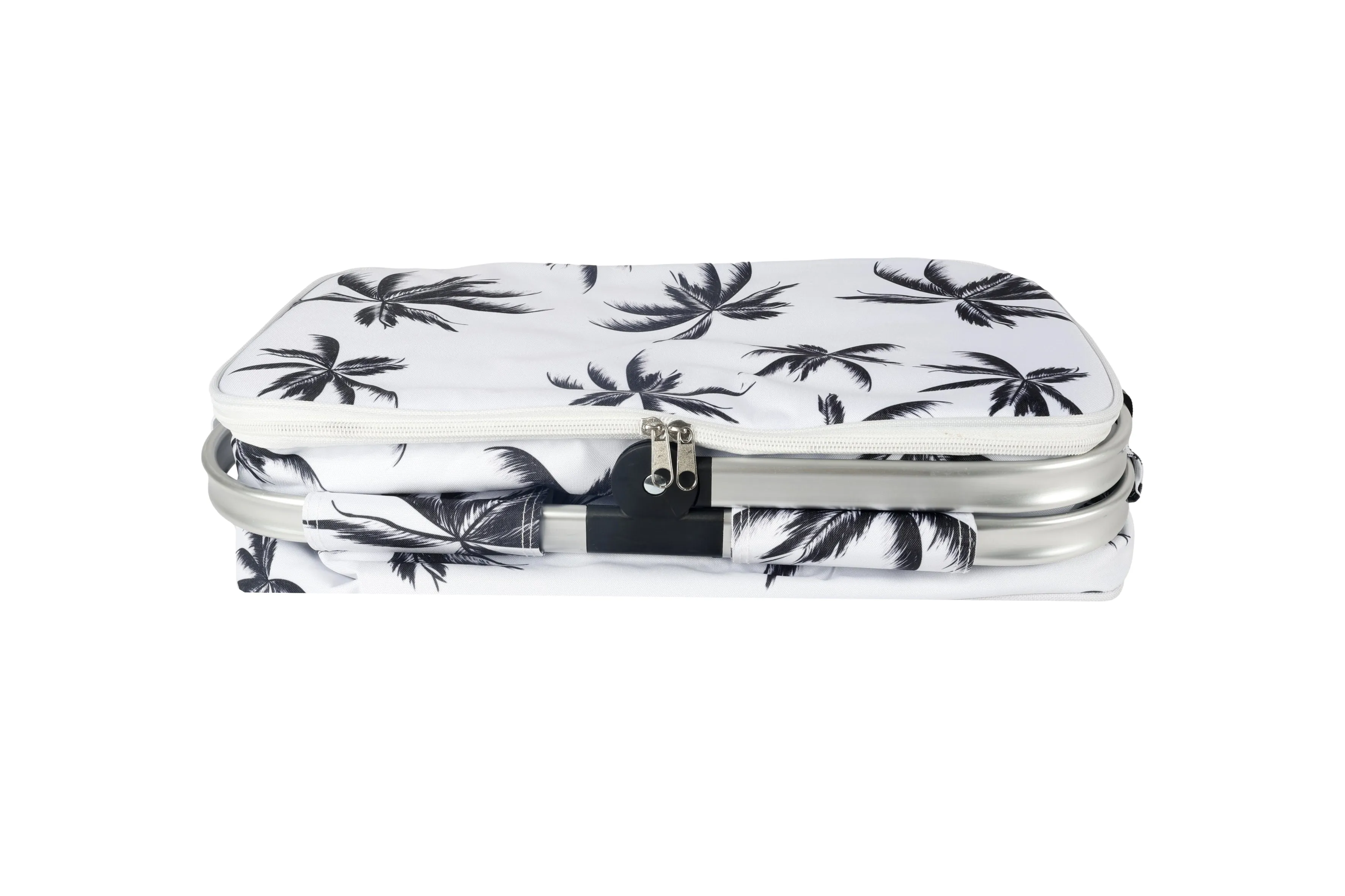 Good Vibes™ Insulated Market Cooler Bag, Aluminium Frame, Fully Zipped, Collapsible - Havana
