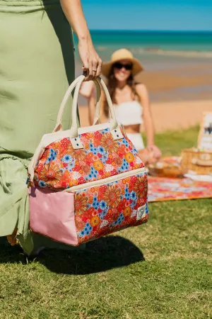 Good Vibes™ Premium Insulated Picnic Cooler Bag, Carry Handles, 2 Separate Compartments, Holds 24  Cans - Retro Summer