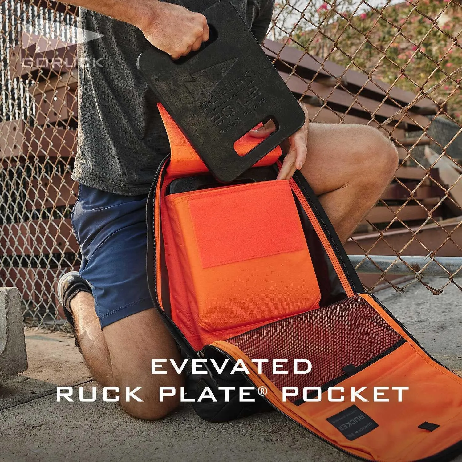 GORUCK Rucker 4.0 25L Black with White Embroidery - Purpose Built Rucking Backpack, Military Weight Training Rucksack w/Ruck Plate Pocket and Extra Padded Straps