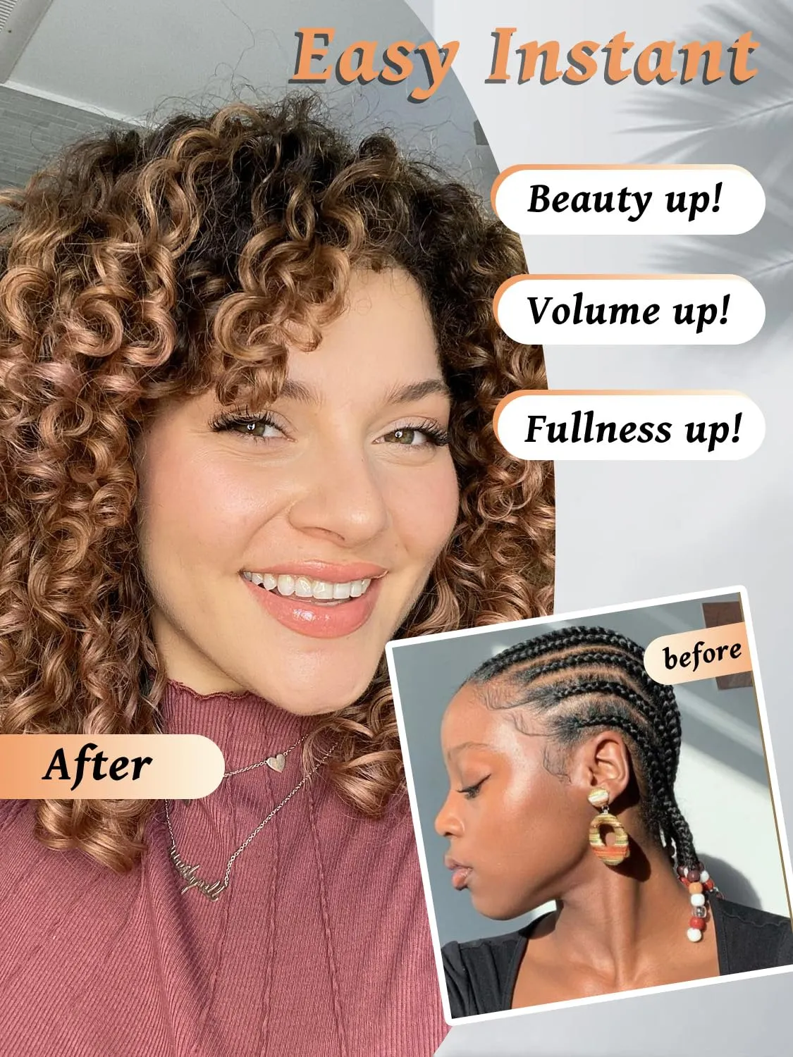 Gowit Gogo Curl Crochet Hair - 8 Inch, 6 Packs Short Curly Brown Deep Ocean Wave Synthetic Crochet Braids (8",OT4/30)
