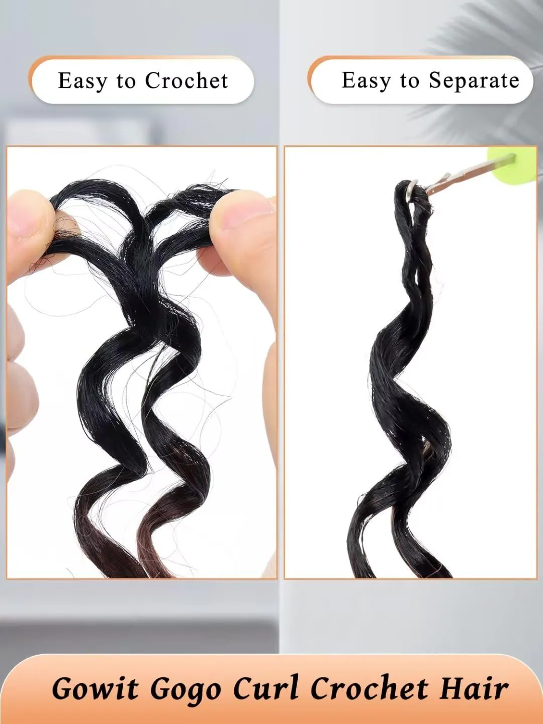 GOWIT Gogo Curl Crochet Hair 8 Inch 6 Packs Short Curly Crochet Hair for Black Women Honey Blonde Deep Ocean Wave Crochet Hair Synthetic Crochet Braids (8inch,27#)