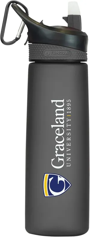 Graceland University Frosted Sport Water Bottle, Design-1 - Black