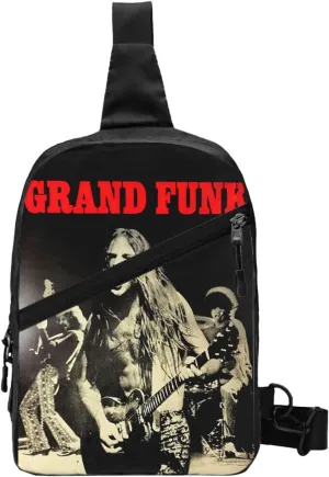 Grand Music Funk Railroad Crossbody Bag Chest Handbag Sling Backpack Adjustable Shoulder Bag Beautiful Outdoor Rucksack Foldable Multipurpose Daypack for Work