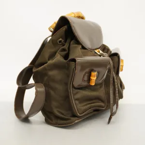 Gucci  Bamboo Rucksack 003 2058 0016 5 Women's Nylon Backpack Brown