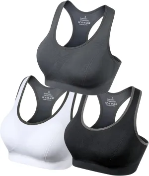 GXXGE Padded Racerback Sports Bras for Women High Impact Workout Yoga Gym Activewear Fitness Bra
