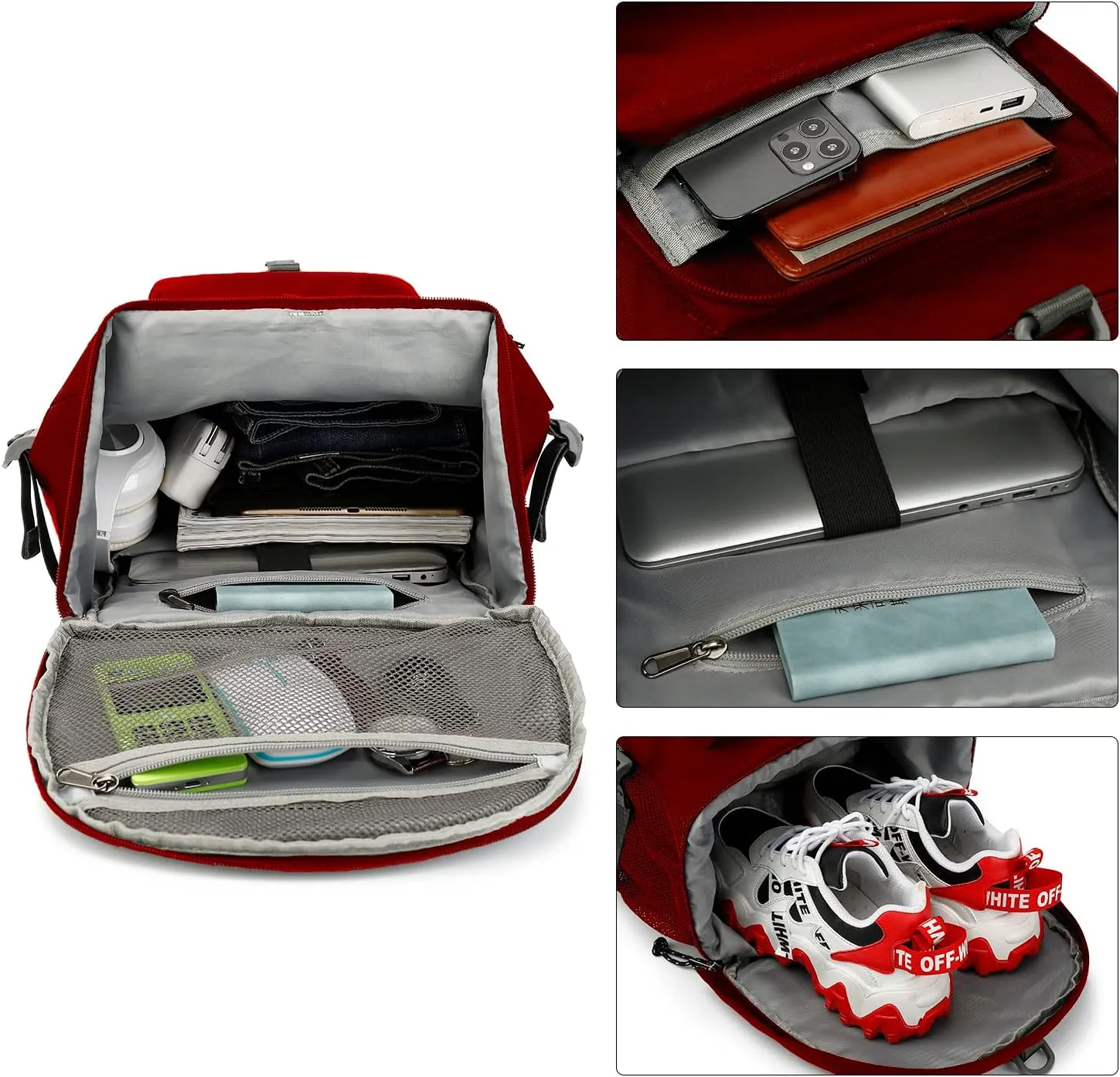 Gym Duffle Bag Backpack 4-Way Waterproof with Shoes Compartment for travel Sport Hiking laptop,Kalesi
