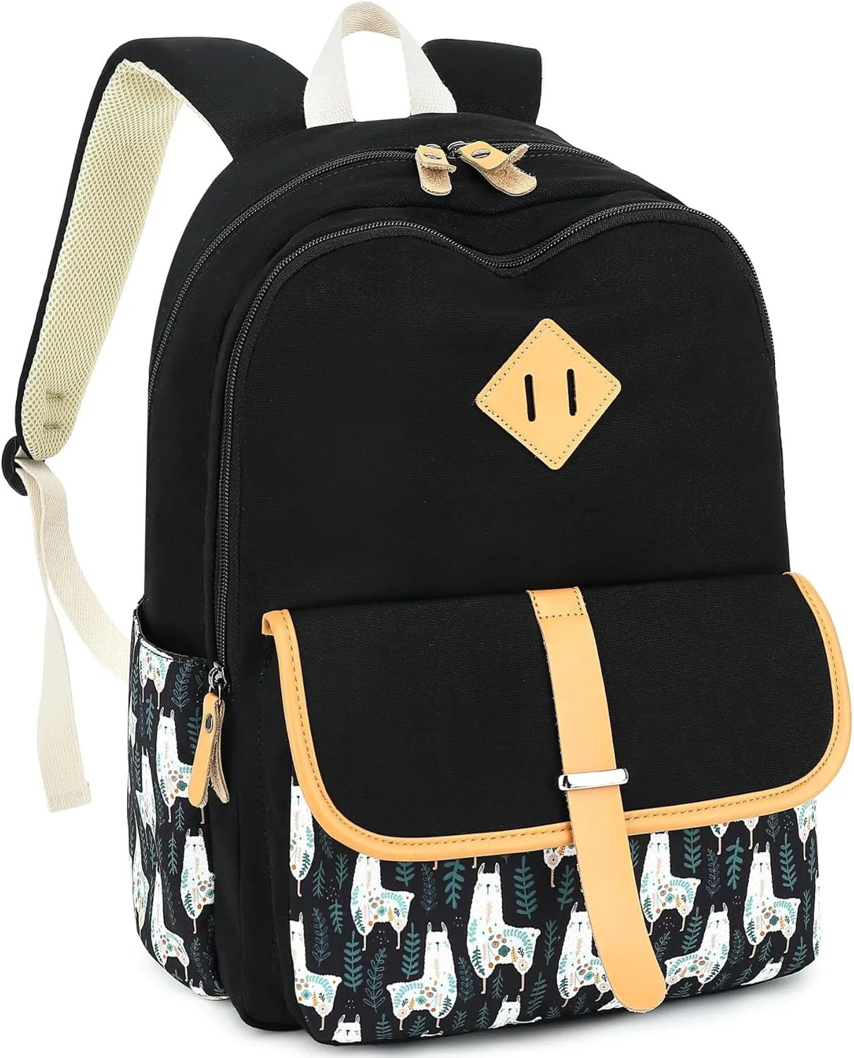 H HIKKER-LINK Laptop Backpack Stylish Casual Backpack Shoulder Bag Daypack Rucksack Pink