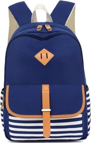 H HIKKER-LINK Laptop Backpack Stylish Casual Backpack Shoulder Bag Daypack Rucksack Pink